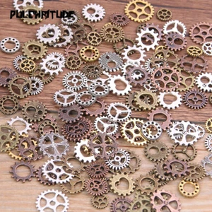 20 x Cog Wheel Charms Metal Jewellery Making 15mm- choice of colour - Picture 1 of 10
