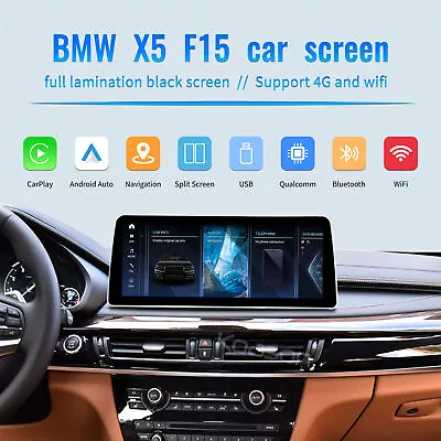 12.3" Android13 Carplay Screen Monitor Car Stereo Upgrade For BMW X5 F15 X6 F16 - Image 1 of 4