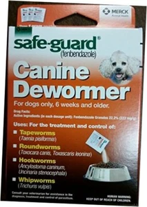 Wormers Dewormer 8 in 1 Safe Guard Canine Anti Parasite Small Dog Puppies 3 Day - Picture 1 of 4