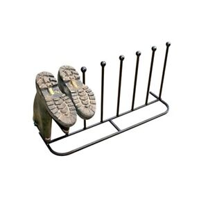 House Additions Metal Long Welly Boot Rack for 4 Pairs Shoes Outdoor/Indoor 