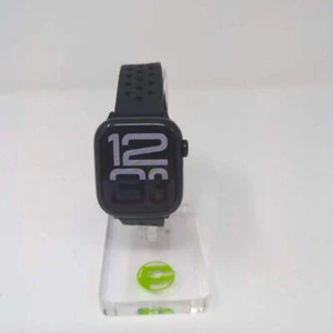 Unlocked Apple Watch Series 10 42MM Black Aluminum Black Sport Band MWX73LW/A - Photo 1 sur 5