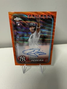 Everson Pereira 2024 Topps Cromo Naranja Onda RC Automático/25 #RA-EP Yankees - Imagen 1 de 5