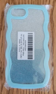 Saitong Aqua and Clear Wavy Edge Transparent Phone Case for IPhone 6/6S - Picture 1 of 2