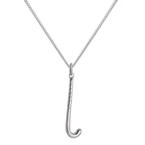 Sterling Silver Hockey Stick Necklace 14 - 32 Inches Field Sport - Picture 1 of 27