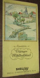 SHELL STRASSENKARTE Nr. 11 LAUENSTEIN Thüringen um 1930 Autokarte Landkarte - Bild 1 von 6