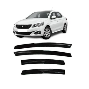 Mugen Window Visors for Peugeot 301 2012-2019 4pcs Piano Black Rain Guards - Bild 1 von 14