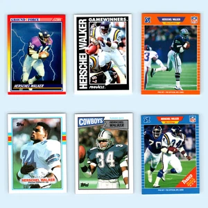 Herschel Walker Rookie Lot 6 Football Cards 1990 Score Minnesota Vikings Set NFL - Picture 1 of 8