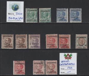 WC1_33130 OFICINAS ITALIANAS: CONSTANTINOPOLI. Grupo de sellos de 1923. MH-MLH/usado - Imagen 1 de 1