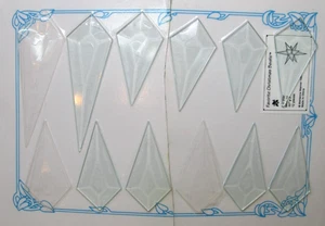 9 piezas - todo patrón de diamante biselado transparente - para proyectos de manualidades de vidrieras - Imagen 1 de 4
