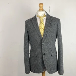 Chaqueta Blazer Jack Wills Moon Tweed Para Hombre 40R Gris Country Sport Tiro Lana - Imagen 1 de 14
