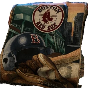 Boston Red Sox Fenway Park Tapestry Throw Blanket 44” x 59” EUC Made in USA - Picture 1 of 8