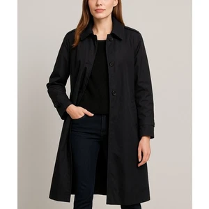 US Military Women's All-Weather Trench Coat Removable Liner Black Size 12L - Picture 1 of 8