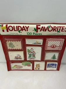 VTG holiday Favorites Christmas 130 Gift Tags Unopened Package Santa NOS - Picture 1 of 3