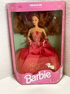 Radiant in Red Barbie Doll Toys R Us Special Edition 1992 NIB, Mild Yellowing - Picture 1 of 13