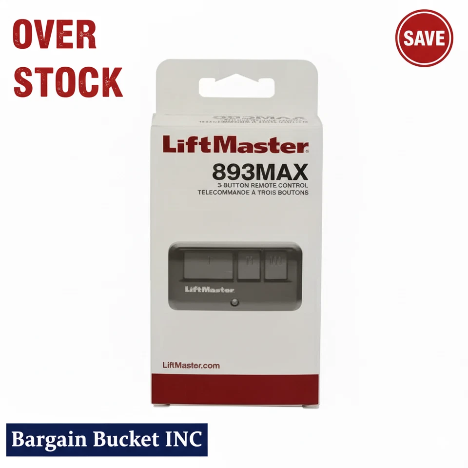 LiftMaster 893MAX 3 botones visera control remoto abridor de puerta de garaje Foto 1 de 1