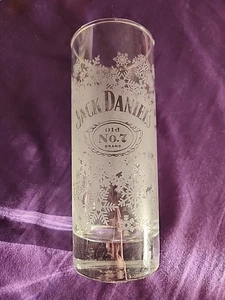 Vidrio copo de nieve grabado Jack Daniels Old No 7 marca serie navideña capacidad de 10 oz - Imagen 1 de 6