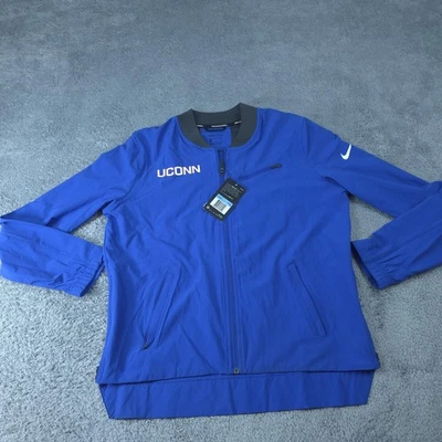UConn Huskies Jacket Mens Medium Blue NCAA Basketball Nike Dri Fit Full Zip - Image 1 of 4