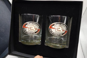 2001 Handcrafted Dale Ernhardt-Intimidator Whiskey Glass Set Pewter Emblem - Picture 1 of 12