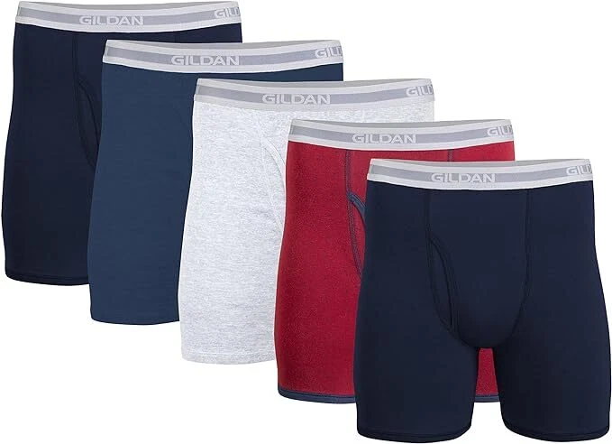 Gildan Men's Underwear Boxer Briefs, 5 Pack - Image 1 of 4
