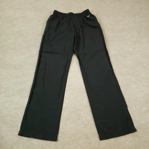 Nike Warm Up Pants Youth Boys Medium (8-10) Black Elastic Waist Active Y2K - Picture 1 of 9