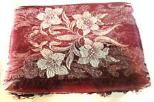 Vintage Small Wooden Foot Stool Original 1930 Floral Fabric Covered