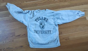 Vintage Champion Sweatshirt L 80er Tulane University Reverse Weave Warmup - Bild 1 von 7