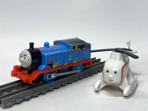 Trackmaster Sky High Bridge Jump Thomas WORKS Motorized Train Harold Helicopter Cover