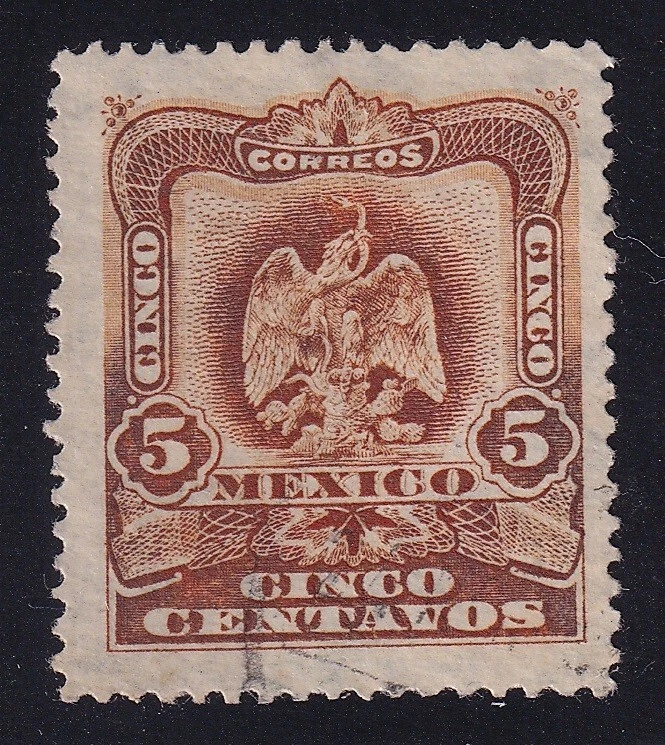 ucy07 Mexico 1903 Eagle snake cactus Sc#307 color variety - Image 1 of 1