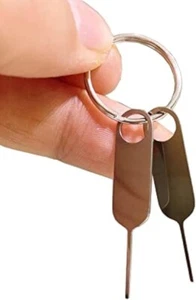 2pc Universal Sim SD Card Tray Opening Removal Tool (Key Ring is not Included) - Picture 1 of 3