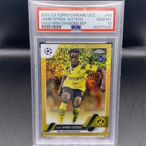 2022 Topps Chrome Gold Mini Diamond Jamie Bynoe-Gittens RC Rookie /50 PSA 10 - Picture 1 of 2
