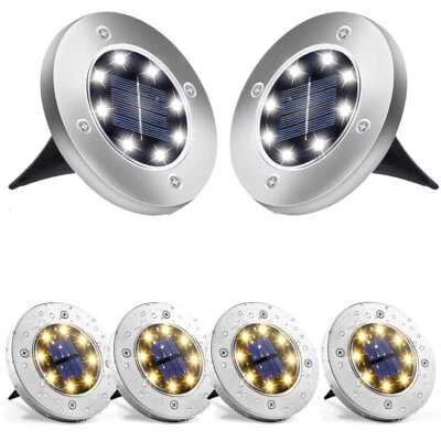 4x LED Solarleuchte Bodenstrahler Außen IP65 Gartenleuchten Garten Solarlampen - Bild 1 von 4