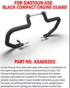 "BLACK COMPACT ENGINE GUARD" FIT FOR ROYAL ENFIELD SHOTGUN 650 - Picture 1 of 5