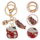  Bag Decor Keychain Cat Chains Women Japanese Lucky Amulet Student Miss Bags