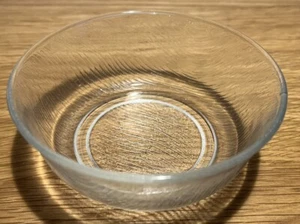 4.0 x 1.5 in Small Clear Decorative Glass Serving Snack Bowl Marked ‘Italy’ - Picture 1 of 7