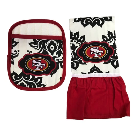 NFL Damask Oven Mitt & Kitchen Towel Set Cover