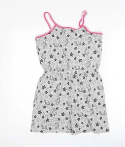 Matalan Girls Grey Cotton Blend Playsuit One-Piece Size 13 Years Unicorns - Picture 1 of 12