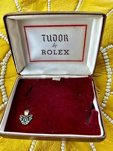 VINTAGE ROLEX TUDOR BOX HARDSHELL SUBMARINER 7922 7924 7928 GILT 1950s EARLY 60s - Picture 1 of 20