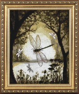 DIY Counted Cross Stitch Kit "Happiness on the bronze wings" - Picture 1 of 4