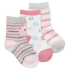 K. Bell Infant's Cats Crew Socks 3 Pair, Grey Assort., Infant's 12-24 Months