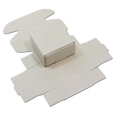 White Kraft Paper Small Box Gift Wedding Packaging Favors Jewelry Candy Packing - Image 1 of 4