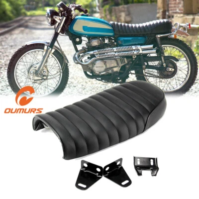 Universal Motorbike Cafe Racer Seat Flat Saddle for Suzuki GS Yamaha XJ Honda CB - Image 1 of 4