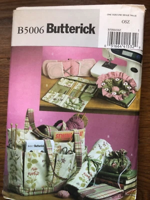BUTTERICK B5006 SEWING AND KNITTING TOTE AND ACCESSORIES PATTERN - Image 1 of 3