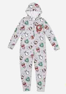 Justice Holiday One Piece Initial Letter  G Pajamas Size 14/16 - Picture 1 of 7