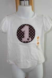 Gymboree Happy Birthday Girl Girls Size 18-24 Months Shirt Top 1 Heart NWT - Picture 1 of 3