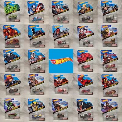 2014 Hot Wheels MARVEL Character Cars COMPLETE SET Mattel NIB NOC - Image 1 of 4