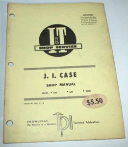 *Case 900B 600 & 500 Series Tractor I&T Shop Service Repair Manual 1959 C-10 - Picture 1 of 5