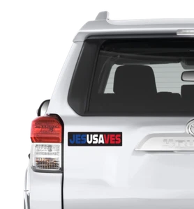 Jesus Saves Printed Full Color Die Cut Vinyl Decal Sticker Christian Pro God USA - Picture 1 of 3