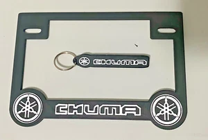 License Plate Frame with Keychain Yamaha Zuma Chuma Tank HHH Scooter Motorcycle - Bild 1 von 1