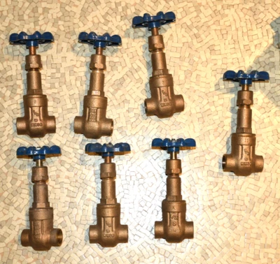 (7)  NIBCO S111 1/2" GATE VALVE BRONZE RISING STEM SOLDER NEW - Image 1 of 2