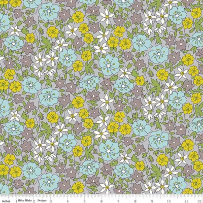 1/4 Yard Liberty Fabrics Woodland Walk Misty Morning Daisy Delight A